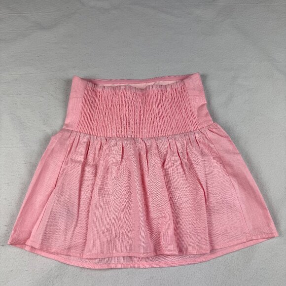 NEW Edikted Pink Stapless Linen Look Babydoll Top Size XS - Picture 4 of 5